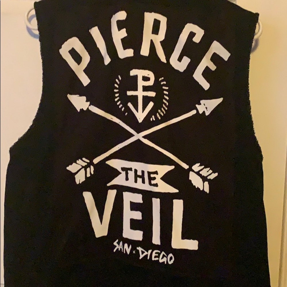 Pierce The Veil unisex denim vest.